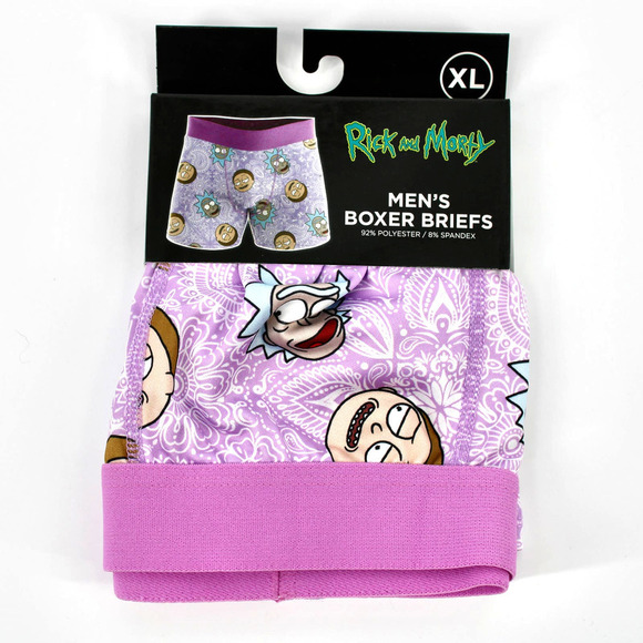 Rick And Morty Boxer Briefs Mens Size XL in Purple NEW - Picture 1 of 3